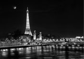 Cuadro de Paris, Torre Eiffel, Panoramica nocturna