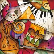 Eric Waugh, Jazz it up 1, Mural Abstracto