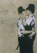 Banksy: Beso de los policias