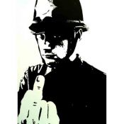 Banksy: Policia haciendo dedo