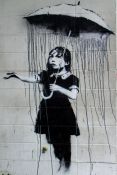 Cuadro Graffiti de Banksy: Lloviendo solo sobre mi