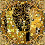 Cuadro MANDALA en Madera: Tributo al Arbol de Klimt
