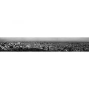 Barcelona Panoramic Photography, Black and White, skyline