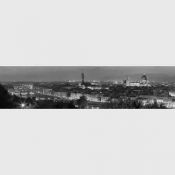 Florence, panoramic black and white