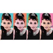 Audrey Hepburn, cuatro imagenes pop