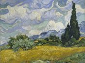 Van Gogh, Weizenfeld mit Zypressen, mural