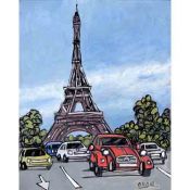 ORIGINAL. Jose Alcala, Citroen y torre Eiffel, Paris
