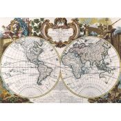 Globe map in color
