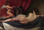 Lamina gigante. Diego Velazquez. Venus del espejo. Desnudo.