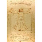 Lamina giant XXL Leonardo Da Vinci, Vitruvio