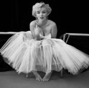 Marilyn Monroe Ballerina with Tutu Black & White