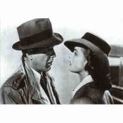 Casablanca fotograma: Beso, Bogart y Bergman