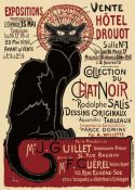 Gato negro, Chat Noir. Cartel Anunciador.