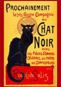 Lamina Cartel del Gato Negro de Paris. Chat Noir Modernista