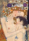 Lamina de Gustav Klimt: La maternidad; Madre e hijo