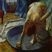 Cuadro de Edgar Degas: Desnudo femenino. El barreo