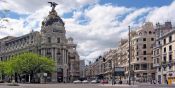 Cuadro Fotografa panoramica en color de Madrid: Metropolis