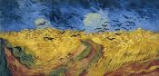 Cuadro de Van Gogh :  Paisaje del Campo con Cuervos