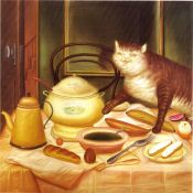 Cuadro de BOTERO: El gato Gloton