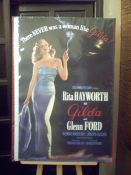 GILDA, Rita Hayworth. Cartel Clasico en papel 99x64 cm.