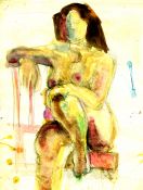 J. Alcala: Desnudo Abstracto Femenino. La Seora