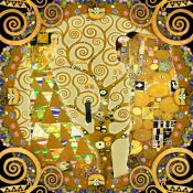 Cuadro MANDALA en Madera: Homenaje al Arbol de Klimt