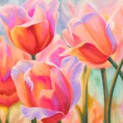 CYNTHIA ANN cuadro de flores tulipanes cuadrado 2
