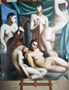 Tamara Lempicka - Mural Gigante de Desnudos Femeninos
